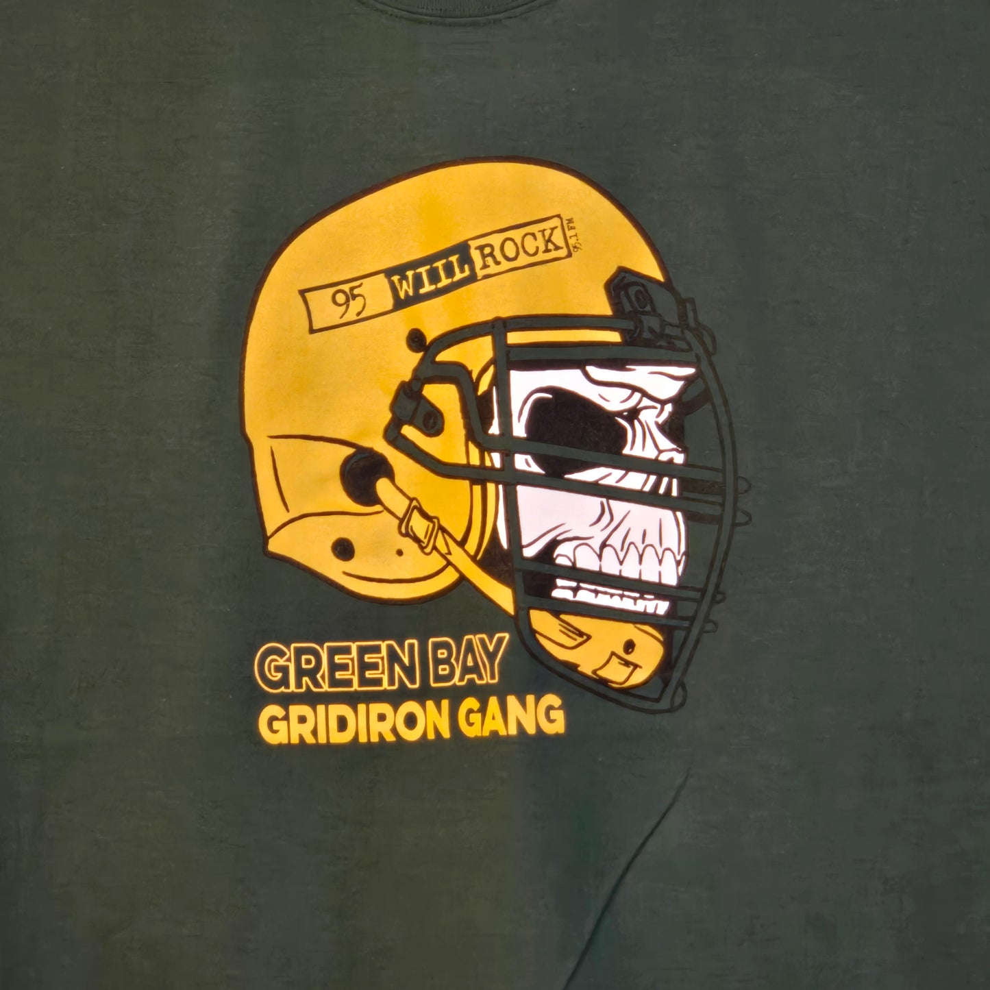 95 WIIL Rock T-shirts Green Bay Gridiron Gang