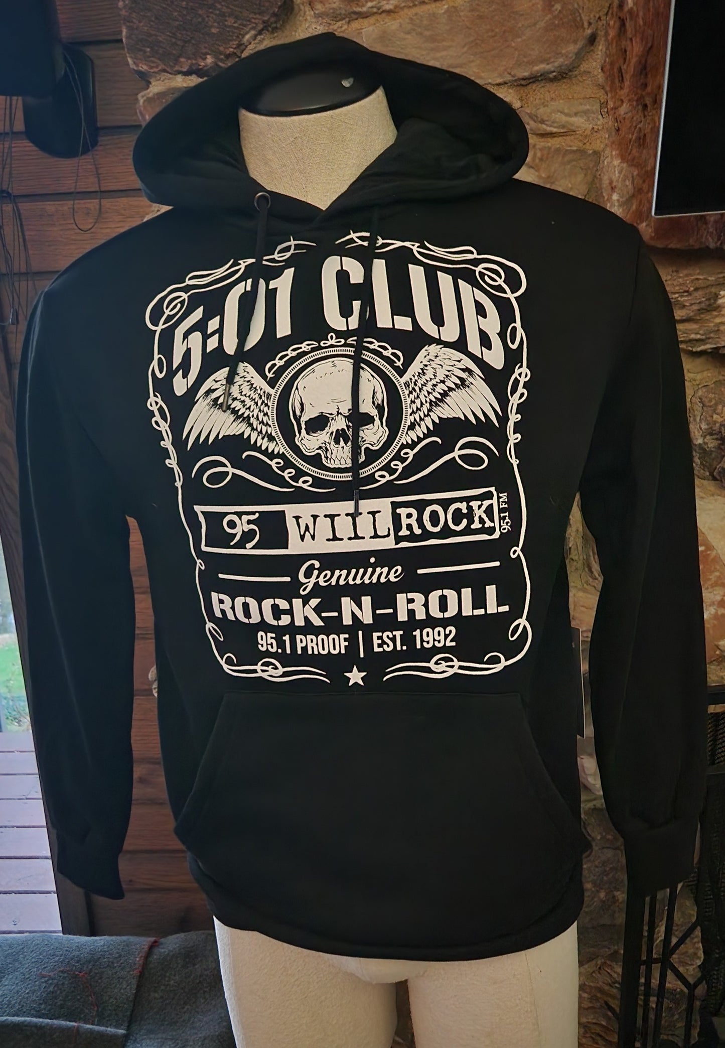 95 WIIL Rock- 501 Club Black Hoodie