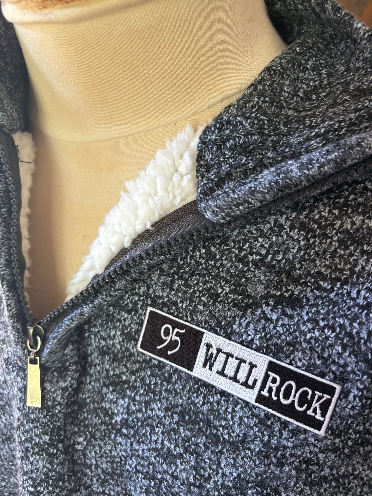 95 WIIL Rock 1/4 Zip Sherpa Lined Sweater