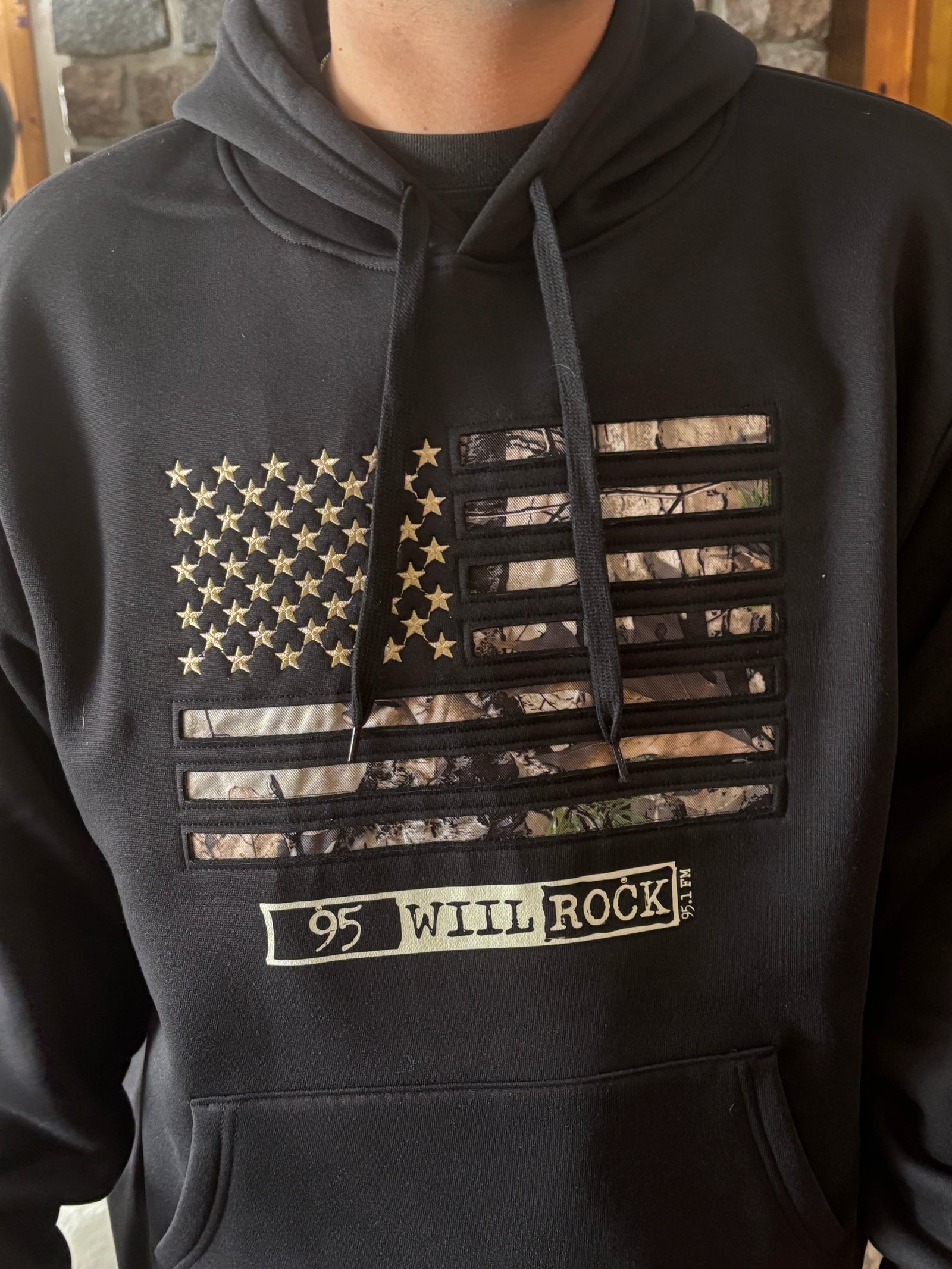 95 WIIL Rock American Flag Hoodie