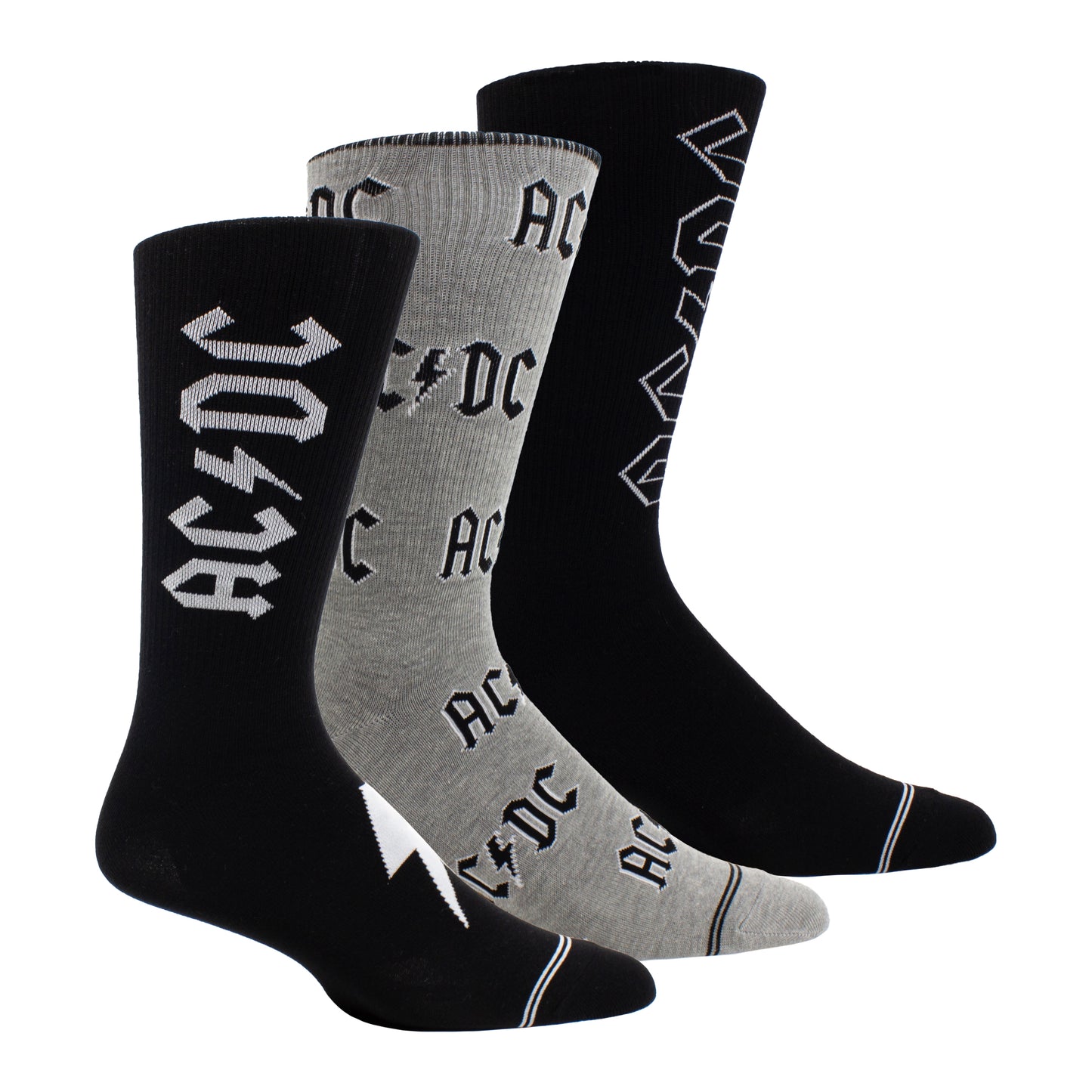 AC/DC High Voltage socks - 3 pack