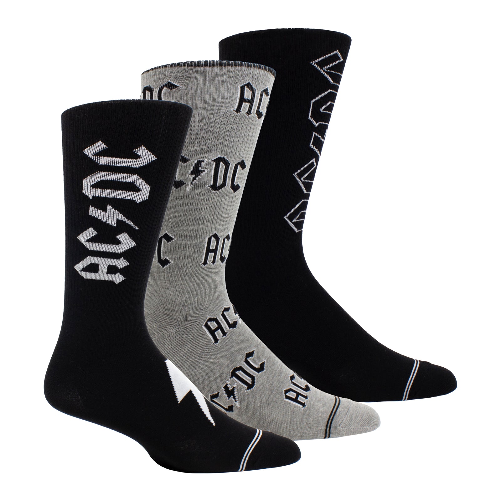 AC/DC High Voltage socks - 3 pack