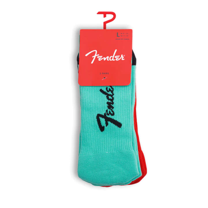 Fender Guitar Socks - Colored 3 pack