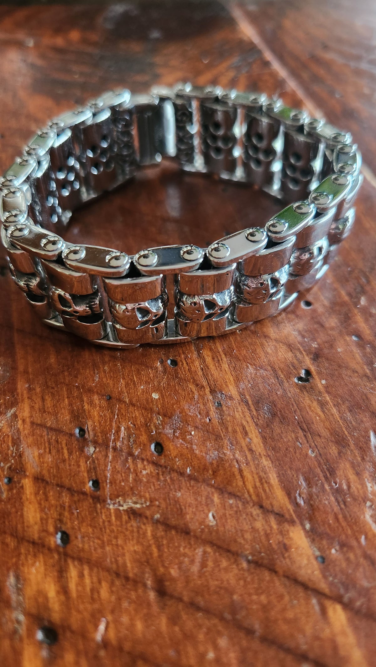 Skully Bracelet - Motorcycle Chain