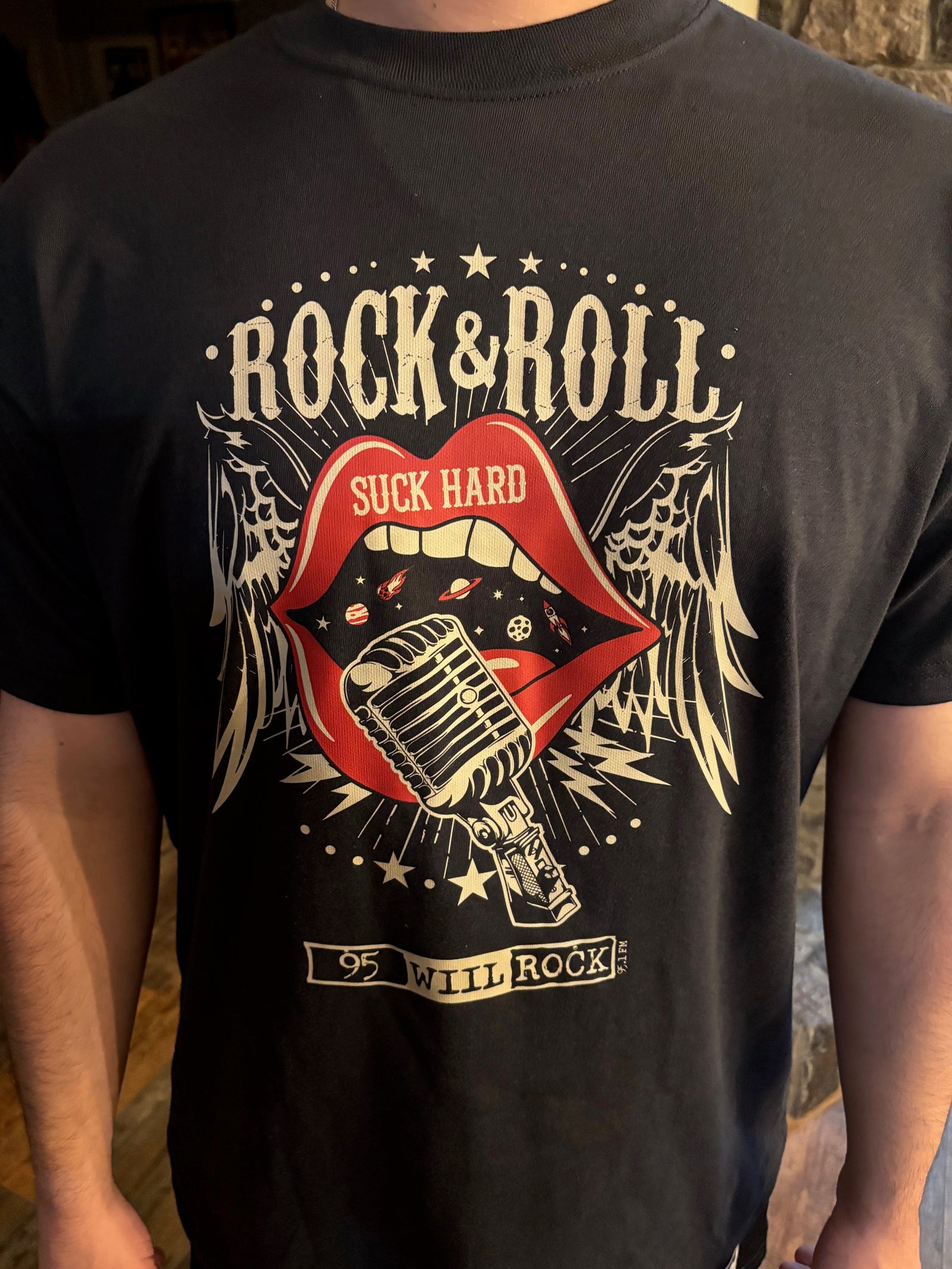95 WIIL ROCK SUCK HARD T-SHIRT ROCK & ROLL