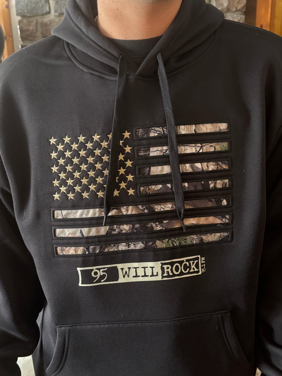 95 WIIL Rock American Flag Hoodie