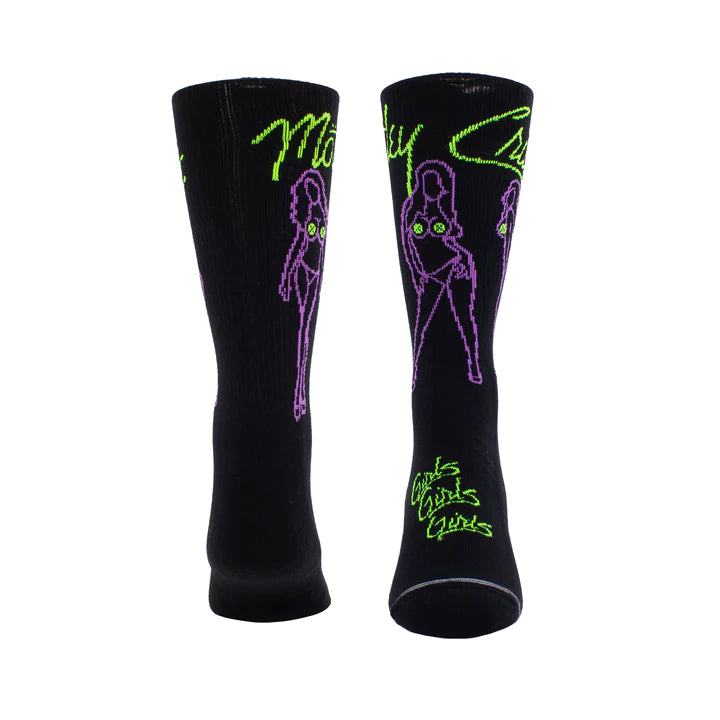 Motley Crue crew socks - 1 pair Girls, girls, girls.  Wear the ultimate functional and fun footwear with these official Motley Crue socks.