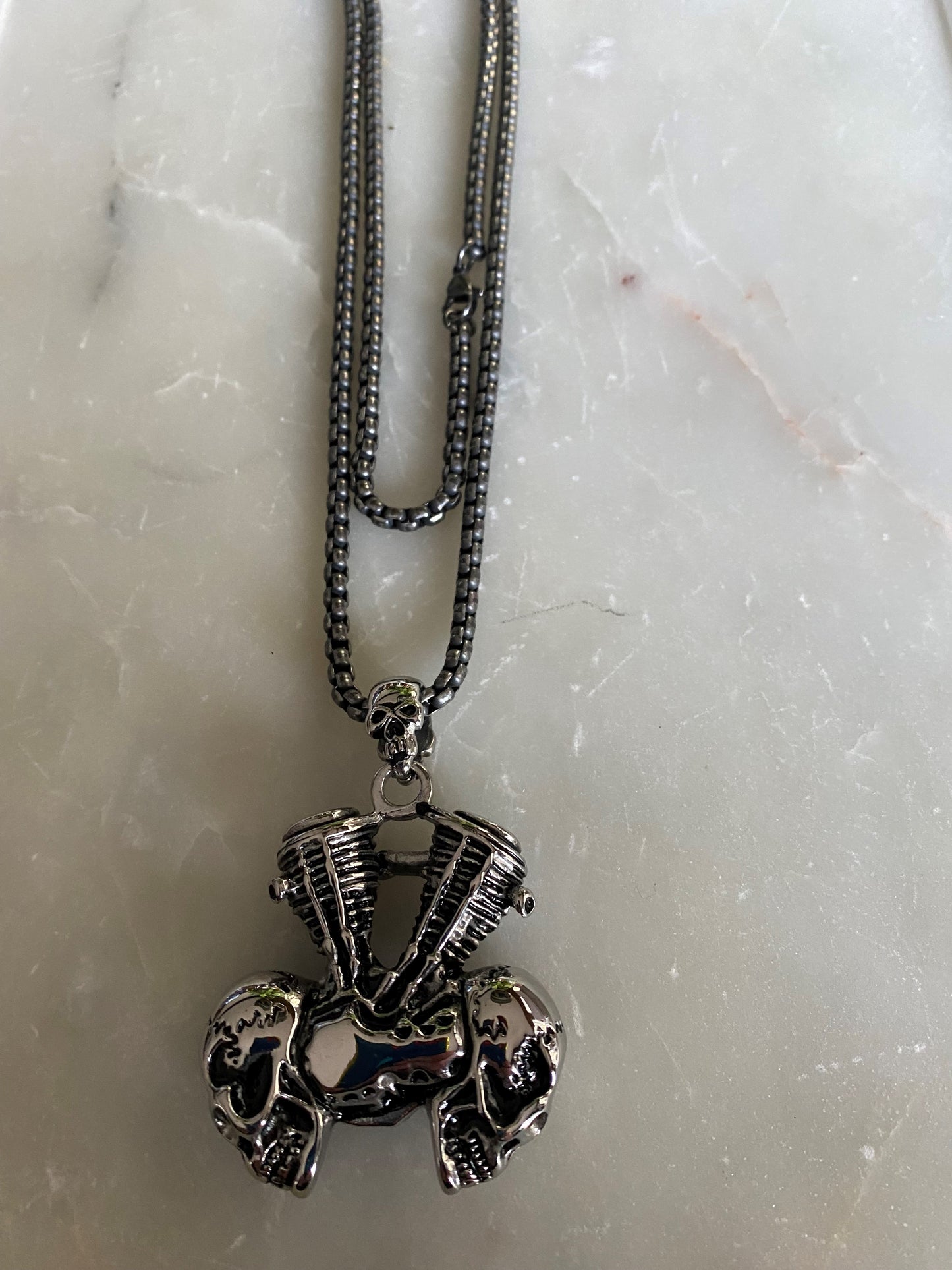 Moto Skully Necklace