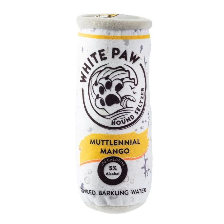 White Paw - Muttlennial Mango Hound Seltzer Dog Toy