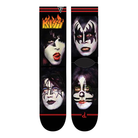 KISS® crew socks - Featuring Kiss with makeup - 1 pair  Wear the ultimate functional and fun footwear with these official KISS® socks.