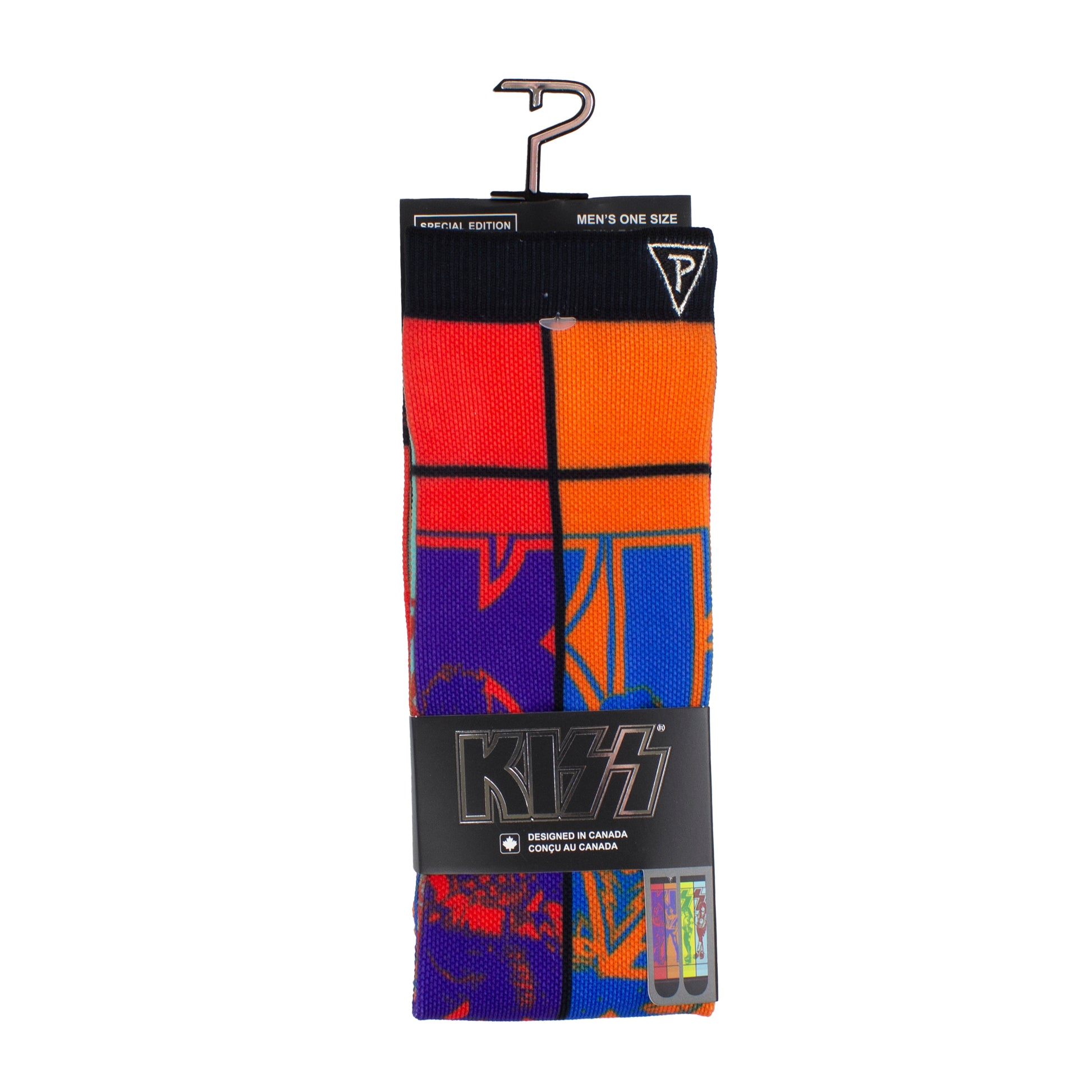 KISS® crew socks - Mixed Colors 1 pair  Wear the ultimate functional and fun footwear with these official KISS® socks.